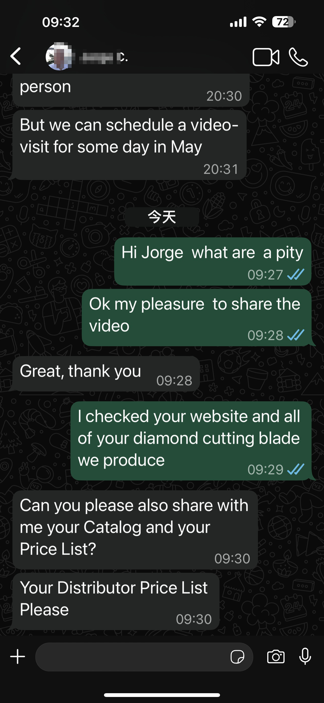 智利客户WhatsApp询盘 智利客户WhatsApp询盘