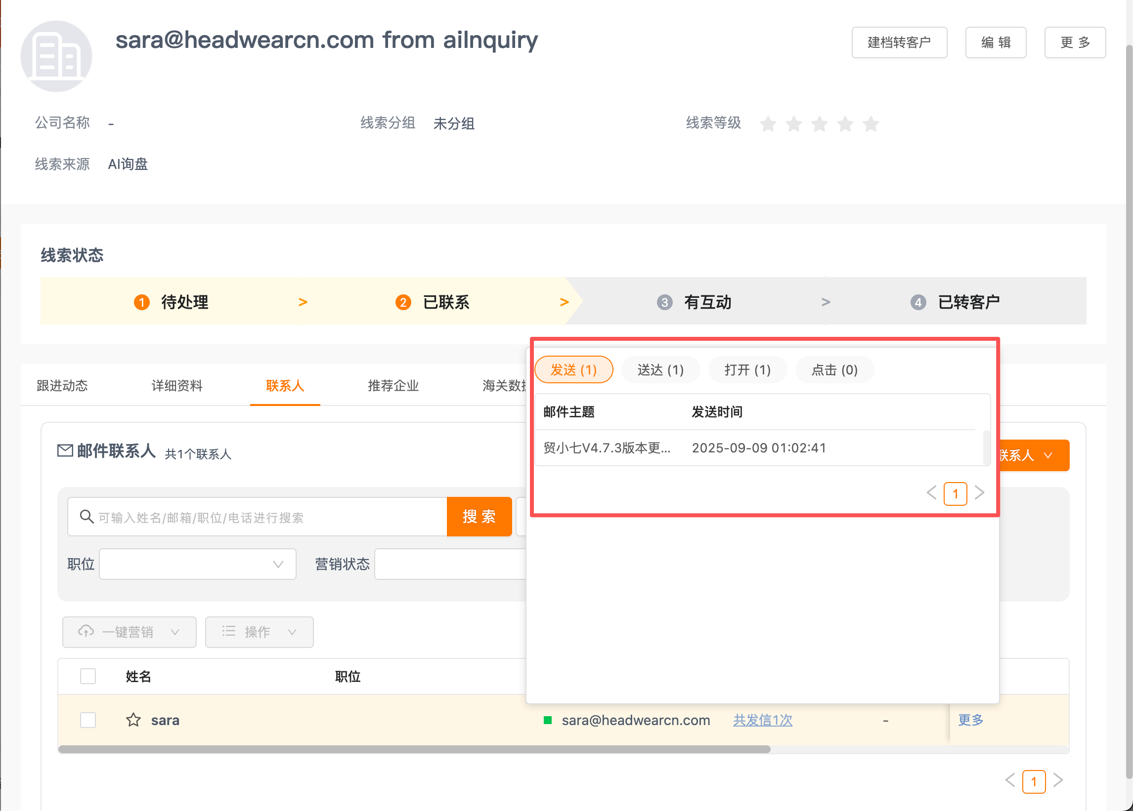 营销统计数据